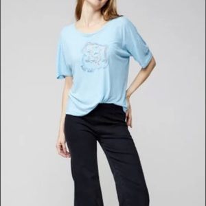 Free People Sky Bora Bora Beach House Linen Tee-Size Small